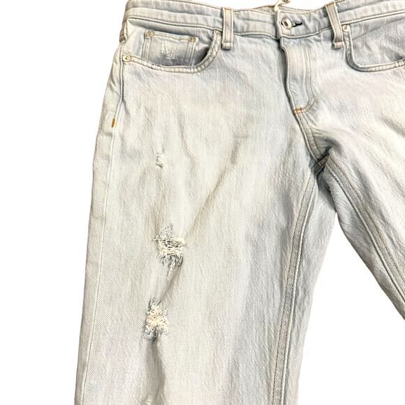 rag & bone Women’s Dre Low Rise Ripped Hem Jeans in Melrose Light Wash - Sz 28 - Picture 7 of 10